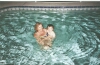 Shirley and Josh in the pool